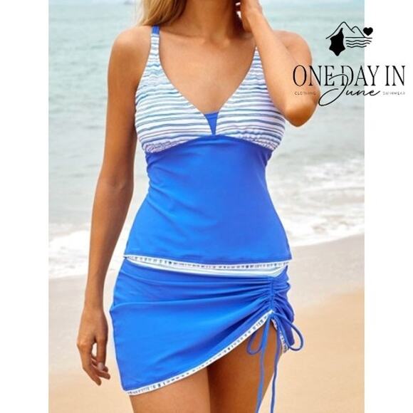 Rekita Skirted Tankini Swimsuit Size M - Picture 1 of 8